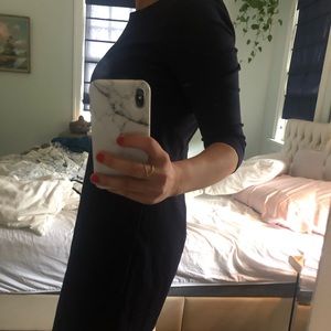 Gap cotton shift dress navy